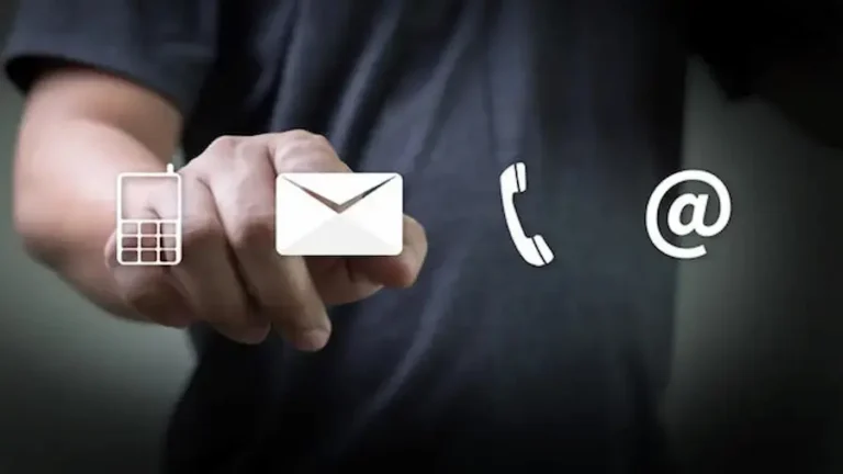 Iconos de contacto y comunicación (teléfono y correo electrónico) para la página de contacto